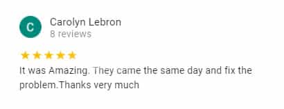 Google Review by Carolyn Lebron
