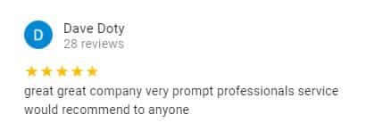 Google Review by Dave Doty