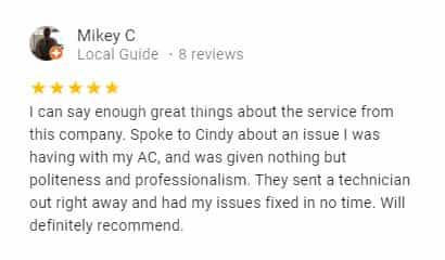 Google Review by Mikey C