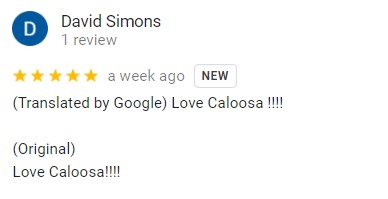 Google Review of Caloosa Cooling